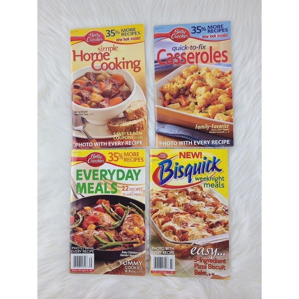 Bundle Of 4 Betty Crocker Recipe Magazine